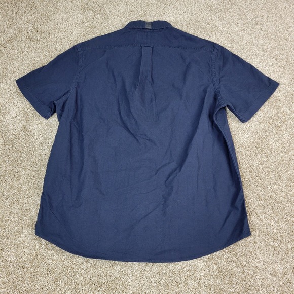 NWT Ralph Lauren Classic Untucked Fit Mens Large Navy Pony Button Down SS - Picture 3 of 6